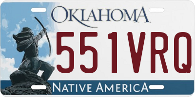 OK license plate 551VRQ