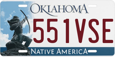 OK license plate 551VSE