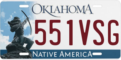 OK license plate 551VSG