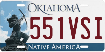 OK license plate 551VSI