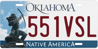 OK license plate 551VSL