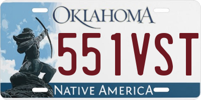OK license plate 551VST