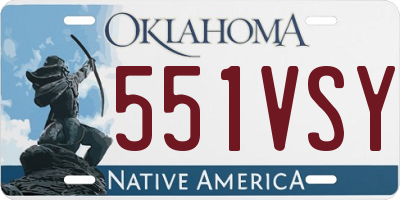 OK license plate 551VSY