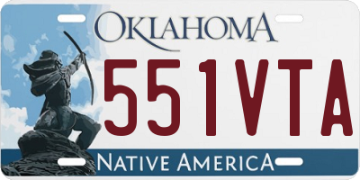 OK license plate 551VTA