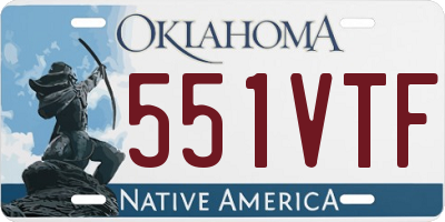 OK license plate 551VTF