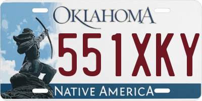 OK license plate 551XKY
