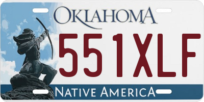 OK license plate 551XLF
