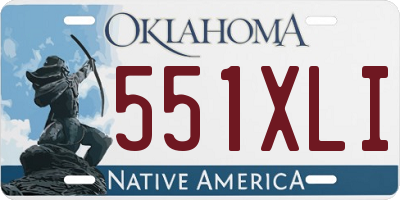 OK license plate 551XLI