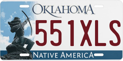 OK license plate 551XLS