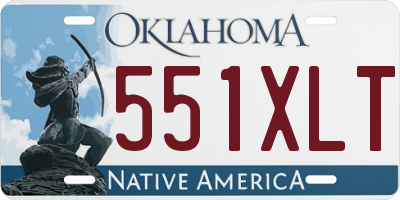 OK license plate 551XLT