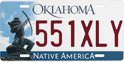 OK license plate 551XLY