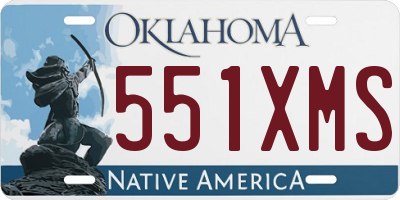OK license plate 551XMS