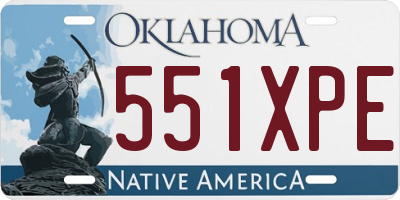 OK license plate 551XPE