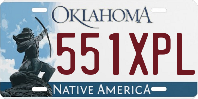 OK license plate 551XPL