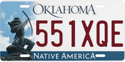 OK license plate 551XQE