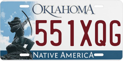 OK license plate 551XQG