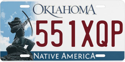 OK license plate 551XQP