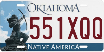 OK license plate 551XQQ