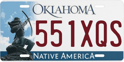 OK license plate 551XQS