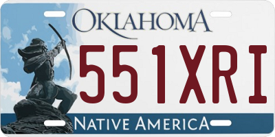 OK license plate 551XRI
