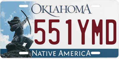 OK license plate 551YMD