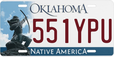OK license plate 551YPU