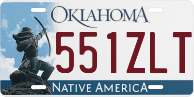 OK license plate 551ZLT