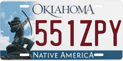 OK license plate 551ZPY