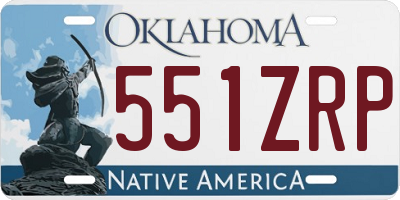 OK license plate 551ZRP
