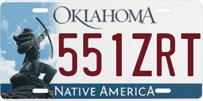 OK license plate 551ZRT