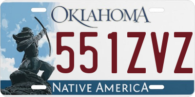 OK license plate 551ZVZ