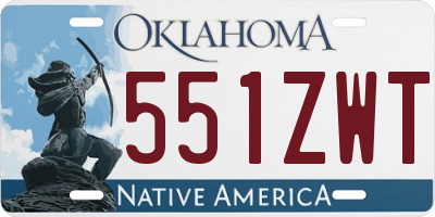 OK license plate 551ZWT