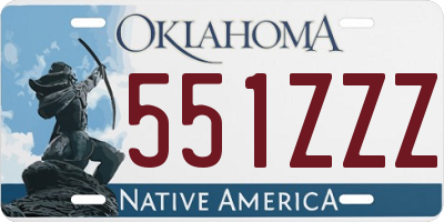 OK license plate 551ZZZ