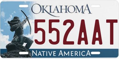 OK license plate 552AAT