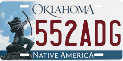 OK license plate 552ADG