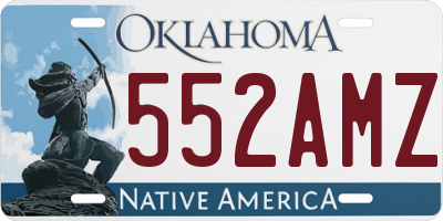OK license plate 552AMZ