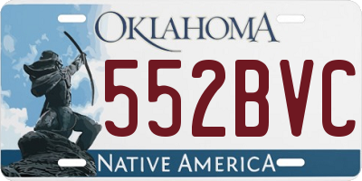 OK license plate 552BVC