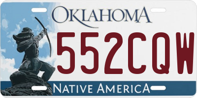 OK license plate 552CQW