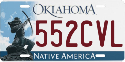 OK license plate 552CVL