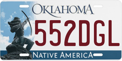 OK license plate 552DGL