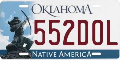 OK license plate 552DOL