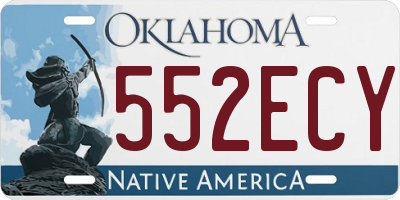 OK license plate 552ECY