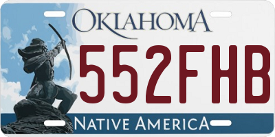 OK license plate 552FHB
