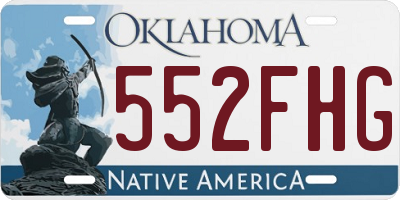 OK license plate 552FHG