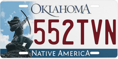 OK license plate 552TVN