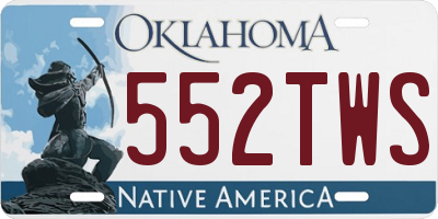 OK license plate 552TWS