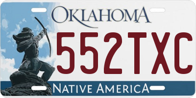 OK license plate 552TXC