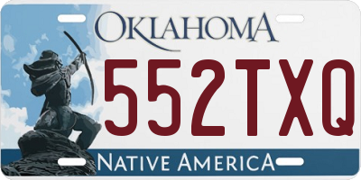 OK license plate 552TXQ