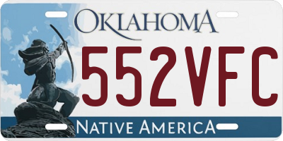 OK license plate 552VFC