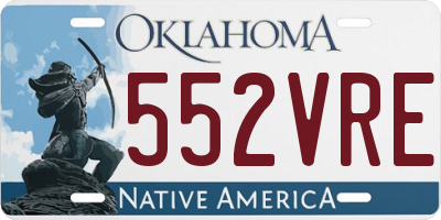 OK license plate 552VRE